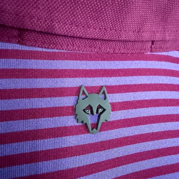 GREYSON | Golf Quogue Polo Mens Size Large Meadowsweet Purple Striped | Large - Picture 8 of 8